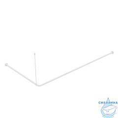 Угловой карниз для ванной комнаты, 90-180 см, белый, Elegante, IDDIS, 040A200I14