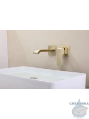 Смеситель для раковины встраиваемый Raglo R02.11.03 (сатин золотой)