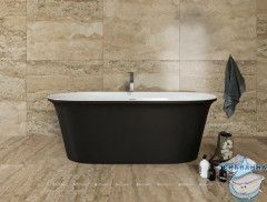 Акриловая ванна Aquanet Family Smart 170x78 (черный глянцевый/белый)