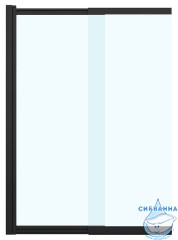 Шторка для ванны Azario Merrit 80x140 профиль черный, стекло прозрачное AZ-NF6122 800 BLACK