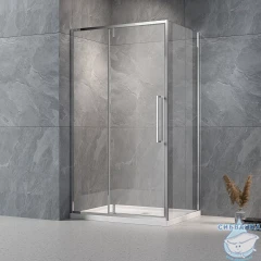 Душевое ограждение Veconi Rovigo 120x80 профиль хром, стекло прозрачное RV034-12080-01-C7 (без поддона)