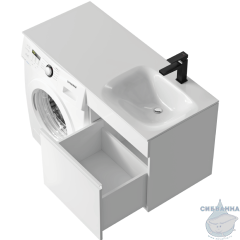 Тумба подвесная Aqwella Forma 54 белый с раковиной Фостер 115 R