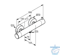 Смеситель для душа термостатический Kludi Bozz 352033938 (черный)