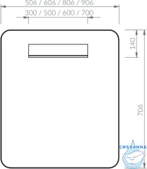 Зеркало Ravak Strip 90 X000001568