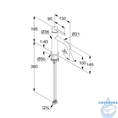 Смеситель для раковины Kludi Nova Fonte Pura 200260515 (хром)
