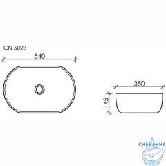  Раковина на столешницу 54 см Ceramicanova Element CN5023