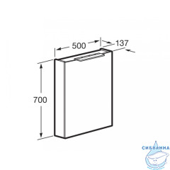 Зеркальный шкаф Roca Oleta 50 R капучино A857644515
