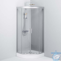 Душевое ограждение AM.PM Gem 80x80 W90G-401-080WT профиль хром , стекло прозрачное (без поддона)