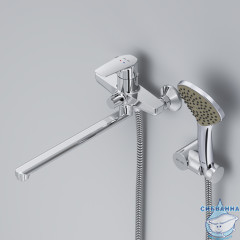 Смеситель для ванны AM.PM Gem F90A95000  с душевым гарнитуром (хром)