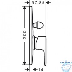 Смеситель для ванны встраиваемый Hansgrohe Rebris S 72449000 (хром)