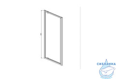 Дверь в нишу Aquatek AQ ARI PI 10020CH 100x200 профиль хром, стекло прозрачное