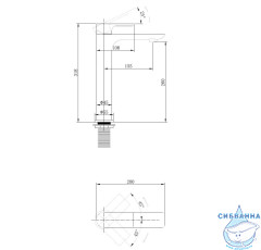  Смеситель для раковины ABBER Weiss Insel AF8011B (без донного клапана) (черный матовый)