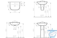 Раковина 55 см Vitra S20 5502B003-0001