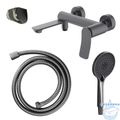 Смеситель для ванны Azario Escaro AZ-K3074GR (графит )