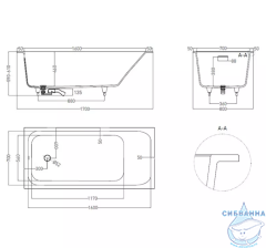 Ванна из искусственного камня Salini Orlando Kit 170x80 (материал sapirit, белый матовый)