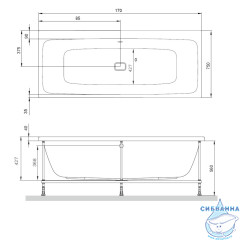 Ванна акриловая AM.PM Func 170х75 W84A-170-075W-A