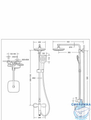 Душевая система Bravat Source 200 1 режим F6173218CP-A-ENG (хром)