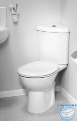 Унитаз напольный угловой Vitra Arkitekt 9754B003-7200 с бачком и сиденьем 