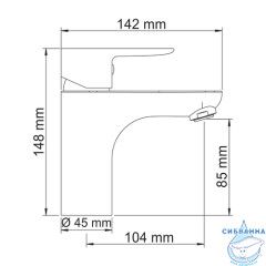 Смеситель для раковины Wasserkraft Leine 3503 (без донного клапана)(хром)