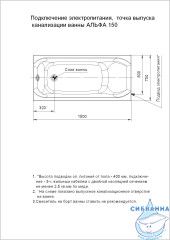 Акриловая ванна Aquatek Альфа 150х70 с каркасом