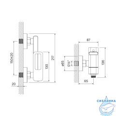 Смеситель для ванны, Slide, IDDIS, SLISB00i02WA