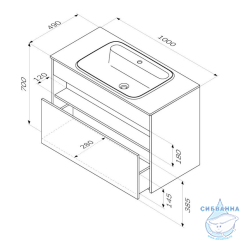 Тумба под раковину AM PM Func 100 M8FFUX1001OF