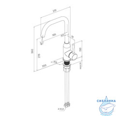 Смеситель для кухни, глянцевый хром, Meal, Milardo, M01SBL0M05