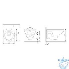 Унитаз подвесной безободковый Damixa Jupiter с сиденьем Soft Close (микролифт) DX77C1738SC