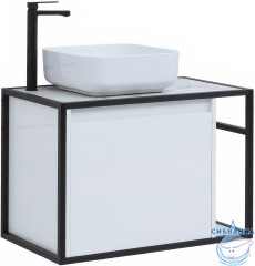 Тумба под раковину Aquanet Nova Lite Loft 75 L 261650 белый глянец
