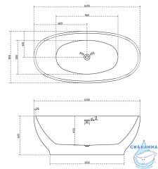 Акриловая ванна Abber 165х80 AB9207