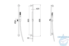 Душевой гарнитур Allen Brau Priority 3 режима 330523 (брашированное золото)