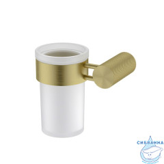 Стакан, матовое стекло, нержавеющая сталь, Дюна (Duna), золото матовое, IDDIS, DUNMGG1i45