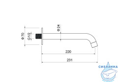Излив для ванны Aquatek Европа AQ1341CR 