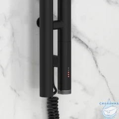 Полотенцесушитель электрический Сунержа Нюанс 3.0 180 (с возможностью скрытого подключения, подключение справа) (черный матовый)