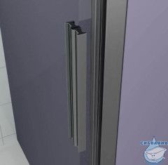 Дверь в нишу Veconi Оттимо 70 профиль графит, стекло прозрачное OP30GR-70-01-C9