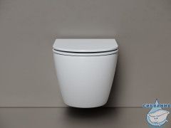 Унитаз подвесной безободковый Ceramicanova Whirl CN11007T с сиденьем быстросъемным Soft Close (микролифт)