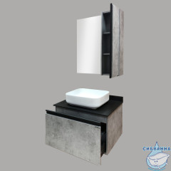 Тумба подвесная Comforty Эдинбург 75 бетон светлый с раковиной Comforty  T-Y9378