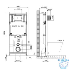 Инсталляция для унитаза Lemark PENEDA 9880001