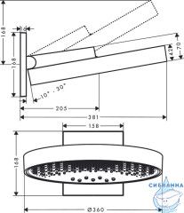 Верхний душ Hansgrohe Rainfinity 360 3 режима (хром) 26234000