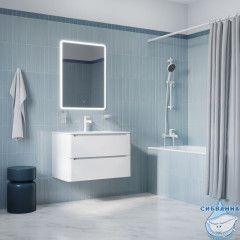 Смеситель для ванны, белый матовый, Эйгер (Aiger), IDDIS, AIGWT00i02WA
