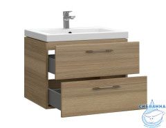 Тумба Cersanit Lara 50 орех с раковиной Como 50