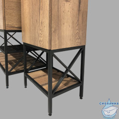 Тумба напольная Comforty Бредфорд 90 дуб темный с раковиной Comforty 90E черная