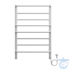 Полотенцесушитель электрический Санприз Евромикс П8 50Х80 (белый матовый) (подключение универсальное)