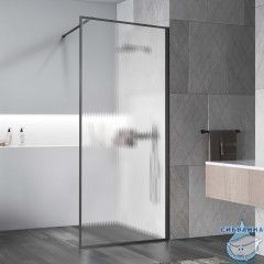 Walk-in Vincea Walk In HS 110 профиль вороненая сталь, стекло рифленое VSW-1HP110FLGM