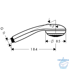 Ручной душ Hansgrohe Crometta 1 режим 28561000 (хром)