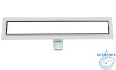 Дренажный трап для душа ALMAes Laguna 90 см с решеткой (белый)