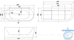 Акриловая ванна Aquanet Family Elegant L 180x80 (белый глянцевый)