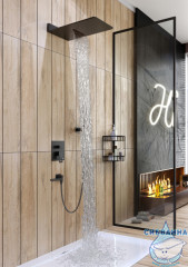 Душевая система Timo Briana SX-7119/03SM 230 1 режим (черный матовый)