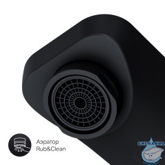 Смеситель для раковины встраиваемый Am.Pm Gem F90A72222 (черный матовый)