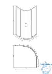 Душевое ограждение Encanto Stella 90x90 см профиль хром, стекло прозрачное ES090.1200A (без поддона)